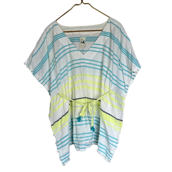 Anthropologie Mermaid Label Striped Belted Poncho Top Coverup Size XS/Small - Picture 1 of 7